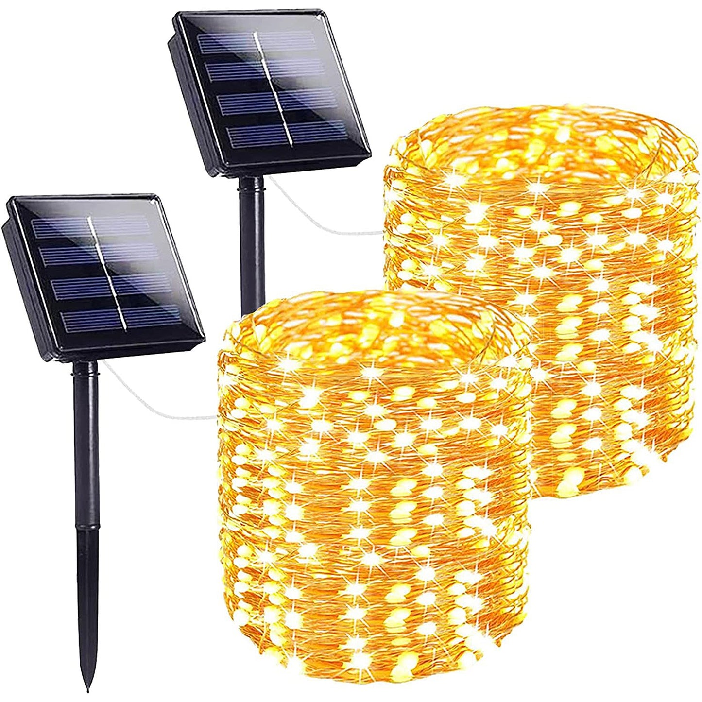 Solar String Lights Outdoor Christmas Tree Decorations ip44 Waterproof Fairy Lights for Patio Camping Garden with Voice Control